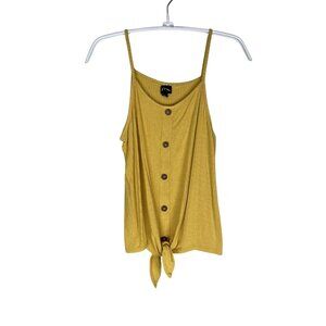 Art Class Target Tie Front Tank Top Girls XL 14/16 Mustard Yellow Sleeveless